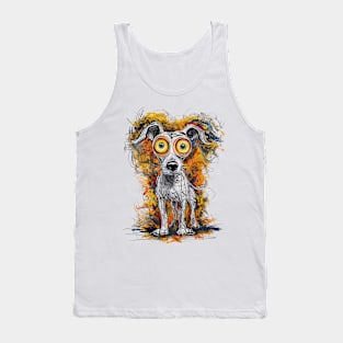 Gaze of Wonder - Expressive Abstract Dog Tank Top